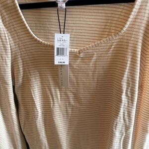 Nicole Miller Pink Striped Top